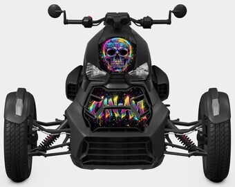 Can-Am Ryker 1 zu 1 Frontgrafiken - Neon Chaos Digitale Datei