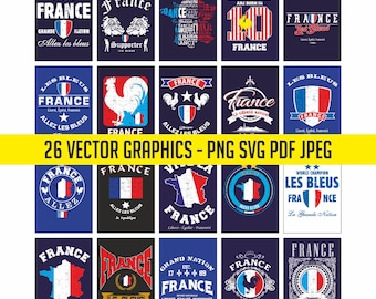 France World Cup 20 Flag Digital Download | National Printable T-Shirt Soccer Design Commercial allowed Vector PDF svg PNG - No KI