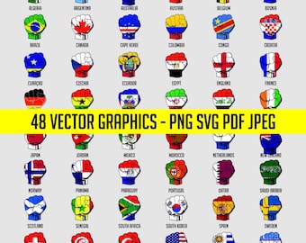 48 World Cup Digital Download | National FOOTBALL Printable T-Shirt | Soccer 2026 Logo Commercial use allowed Waving Flag Vector PDF SVG