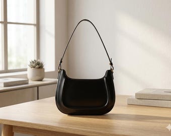 Borsa a tracolla in vera pelle da donna / Borsa a spalla vintage / Borsa a mano da ascella per tutti i giorni