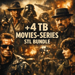 4+ TB Movies STL Bundle – Film & TV Character Models
