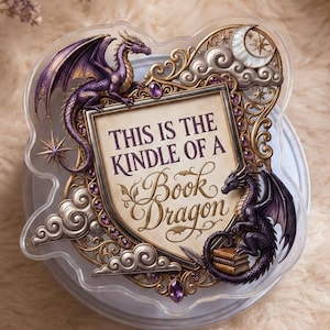 Book Dragon Fantasy MagSafe Phone Grip: Dark Academia Romantasy Reader Aesthetic Magnetic Phone Holder, BookTok Dragoncore Kindle Gift