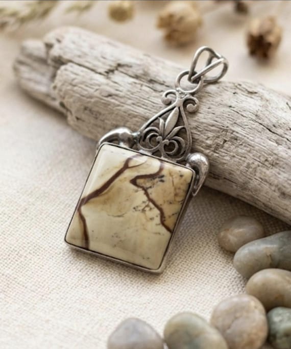 Picture Creek Jasper .925 Sterling Silver Pendant