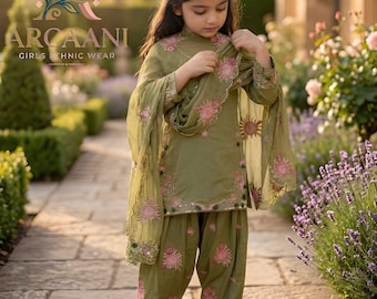 Indian Traditional Kid Dress, Girls Traditional wear, Kid Wear, Ethnic Indian wear, Girl Palazzo,  Girls dress,Kids Top-Palazzo, Navratri