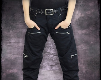 Black Legion Pants + Gunmetal Hardware by Loose Lemur Clothing
