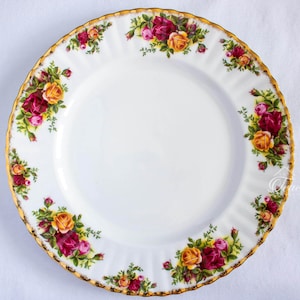 Royal Albert Old Country Roses Dinner Plate, English Bone China Dinner Plate, Replacement China, Vintage China