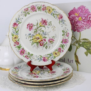 Set of 4 Royal Jackson Mayfair 10.5 inch Dinner Plate, English Porcelain Dinner Plate, Replacement China,