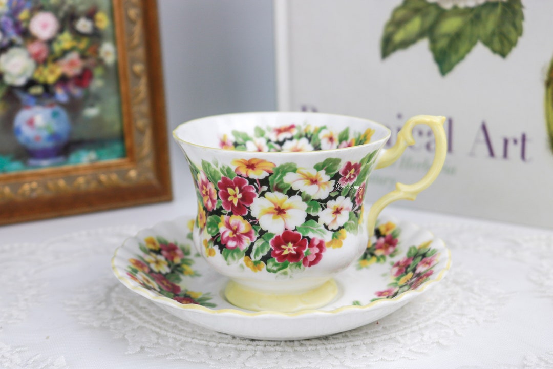 Buy Royal Albert Teacup and Saucer Fragrance Series Primula, English Bone  China Tea Cup Set, Tea Party, Afternoon Tea Online in India