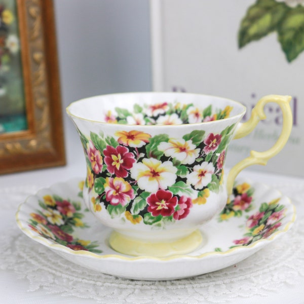 Royal Albert Teacup and Saucer Fragrance Series Primula, English Bone China Tea Cup Set, Tea Party, Afternoon Tea