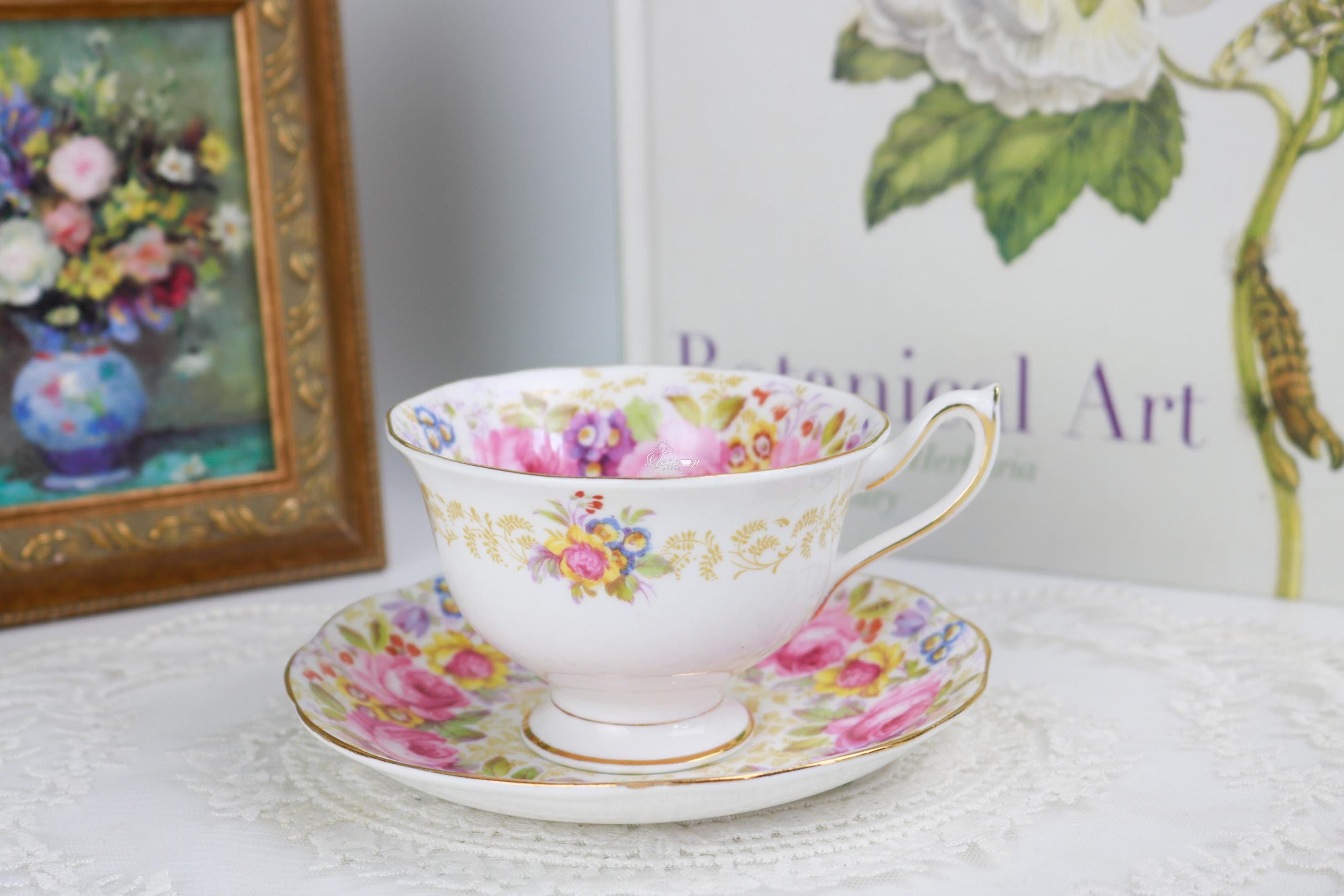 Royal Albert Serena Teacup and Saucer, English Bone China Tea Cup