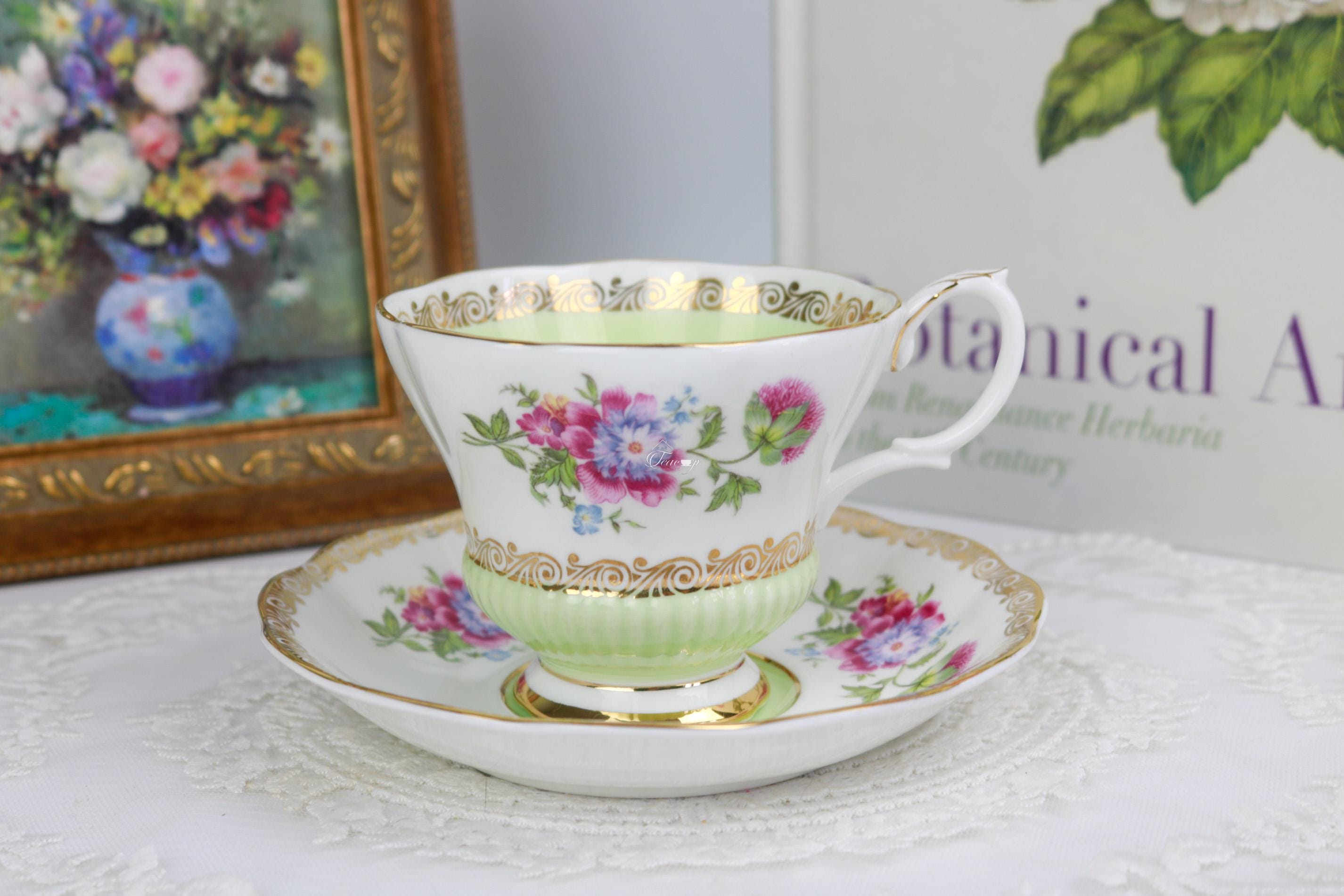 Royal Albert Reverie Series Teacup and Saucer, English Bone China