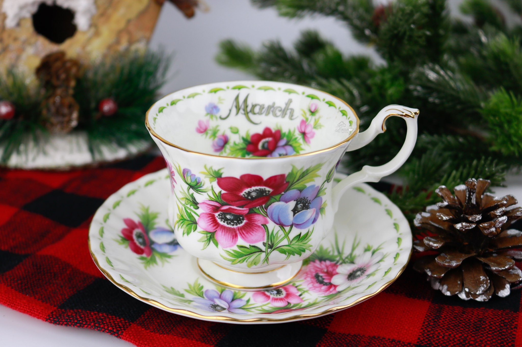 Royal Albert Flower of the Month March Teacup and Saucer, English