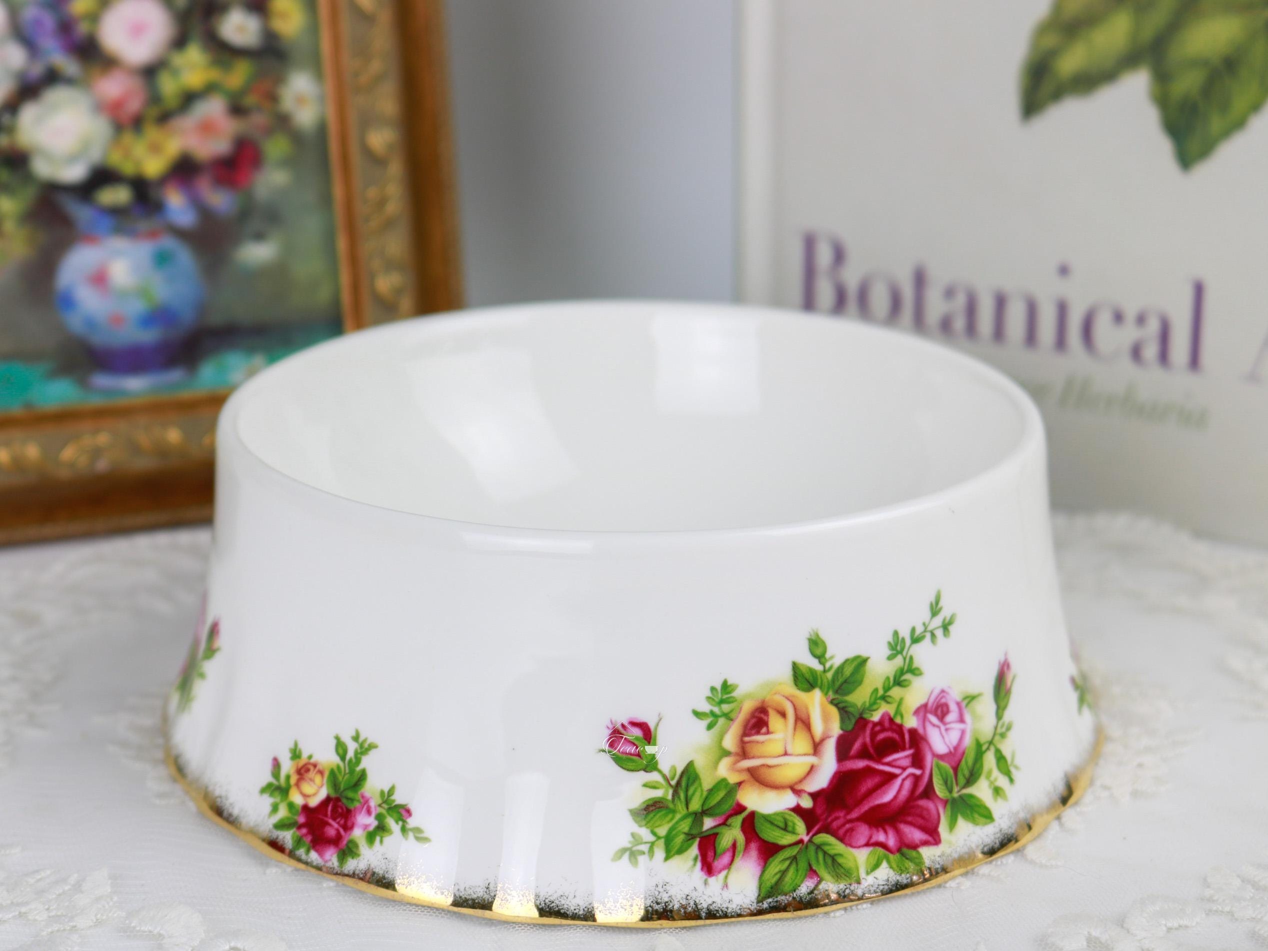 Royal Albert Old Country Roses Small Pet Dish, Bone China Cat Dish