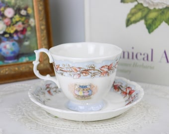 Royal Doulton Brambly Hedge Winter Teacup and Saucer, English Bone