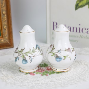 Royal Albert Brigadoon Salt and Pepper Shakers, English Bone China Salt and Pepper Shakers, Replacement China