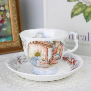 Royal Doulton Brambly Hedge Winter Teacup and Saucer, English Bone China Tea Cup, Replacement China