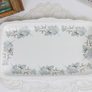 Royal Albert Silver Maple Large Sandwich Tray, English Bone China Sandwich Tray, Replacement China, Vintage China