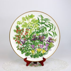 Wedgwood Franklin Porcelain Flowers of the Year Plate The Royal Horticultural Society Limited Edition, The Flowers of February Plate