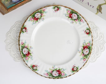 Royal Albert Celebration 10.5 inch Dinner Plate, English Bone China Dinner Plate, Replacement China