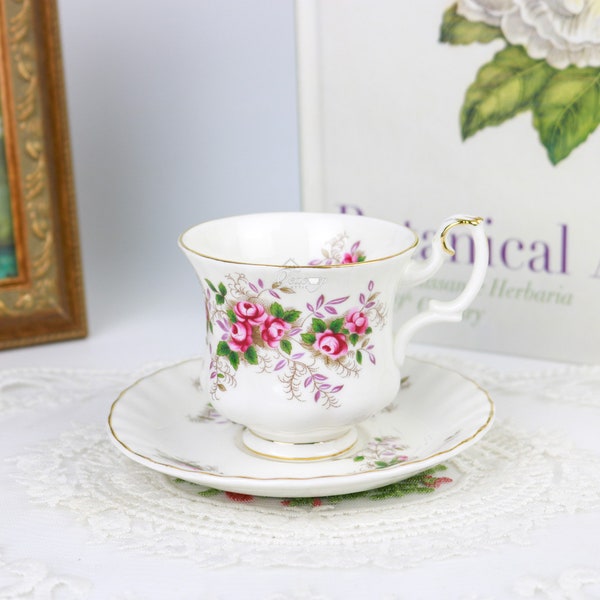 Royal Albert Lavender Rose Demitasse Cup and Saucer, English Bone China Demitasse, Replacement China, Vintage China