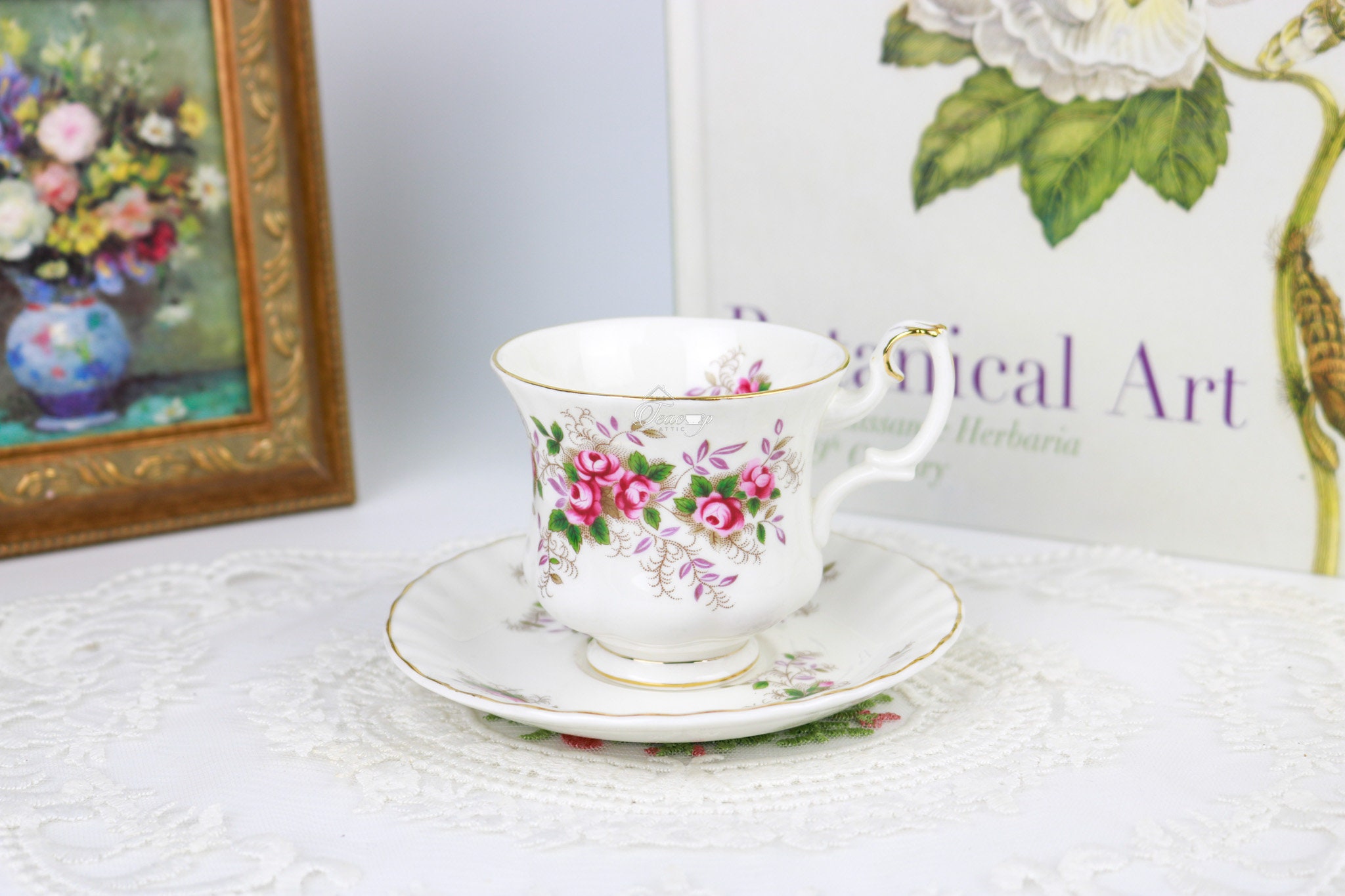 Vente chaude tasse en céramique vintage rose avec soucoupe pour thé et café - Chine Tasse de porcelaine classique et tasse de café avec soucoupe prix