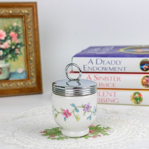 Royal Worcester Porcelain Patricia Standard Size Egg Coddler, English Porcelain Egg Coddler, Kitchenware, Coddled Eggs