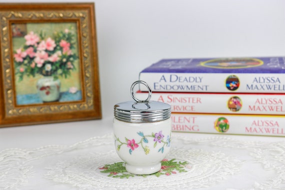Royal Worcester Porcelain Patricia Standard Size Egg Coddler, English Porcelain Egg Coddler, Kitchenware, Coddled Eggs
