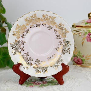 Royal Albert Regal Pastel Pink Replacement Saucer, English Bone China Replacement Saucer, Vintage China, Replacement China