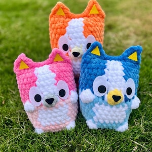 Bluey Crochet Pattern PDF, Amigurumi Blue Dog Crochet Pattern, Cute Cartoon Dog Plush Pattern, DIY Crochet Toy Pattern, Instant Download