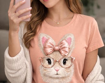 Coquette Easter Bunny PNG, Leopard Brushstroke Bow Sublimation Design (Digital Download)