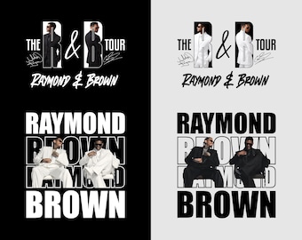 Raymond y Brown PNG, Gira de R&B PNG 2026, Diseño de camiseta de fan art (Descarga digital)