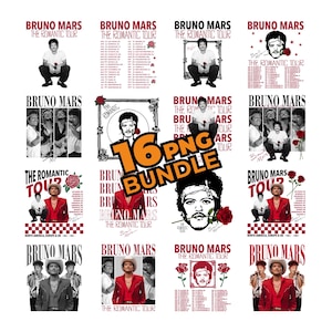 Paquete PNG de la Gira Romántica 2026, Diseño de Camiseta de Concierto Vintage, Gráfico de Gira con Nuevo Show Agregado, Regalo para Fanáticos de la Música (Descarga Digital)