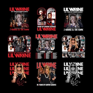 Paquete de imágenes PNG de Lil Wayne para fans, gira de diseño 2026 (descarga digital), listo para imprimir.