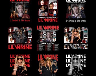 Paquete de imágenes PNG de Lil Wayne para fans, gira de diseño 2026 (descarga digital), listo para imprimir.