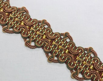 Below Wholesale V74 Scalamandre Loden Gold Pearl PETIT PALAIS French Passementerie Silk Braid Gimp Trim Retails 55.00 yd 3.8 yds