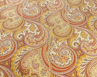 Lee Jofa Russet "BRIANZA PAISLEY" Italian Cotton Paisley Print Fabric - 2002103-4 - Retails 299.00 yd - Below Wholesale - 2.16 yds
