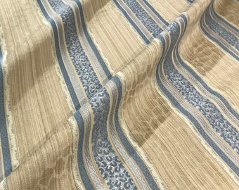 Stroheim & Romann Summer Sky "NIANGA CHEETAH" Italian Leopard Stripe Brocade Fabric - 0677803 - Retails 362 yd - Below Wholesale - 6 yds