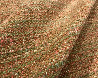 Brunschwig & Fils Rust Green "BOUCLE TEXTURE" Variegated Chenille Fabric - BR-800041-M64 - Retails 248.00 yd - Below Wholesale - 3.4 yds