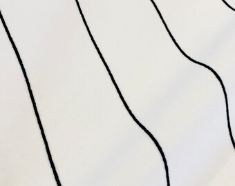 Ralph Lauren White Tie "EGERTON PINSTRIPE" Italian Cotton Striped Velvet Fabric - LCF65067F - Retails 265 yd - Below Wholesale - 1 yd