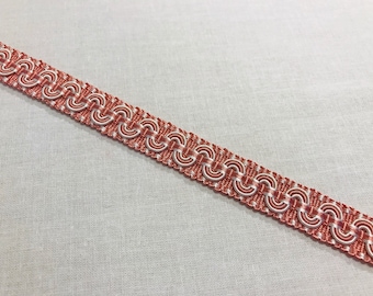 Robert Allen Rose Dust "MELA" French Passementerie Scroll Gimp Braid Trim - 069480 - Retails 32 yd - Below Wholesale - 14 yds - 2 AVAILABLE