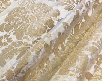 Beacon Hill Pewter Taupe "IN ROMA" Italian Linen & Silk Damask Jacquard Fabric - 137852 - Retails 298.00 yd - Below Wholesale - 2.6 yds