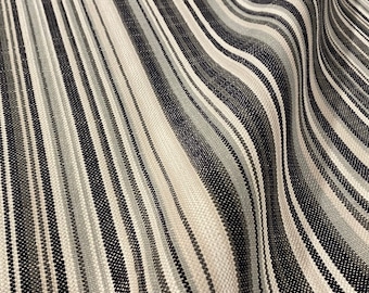 Mark Alexander / Romo Indigo "VISTA" Linen Acrylic Blend Indoor Outdoor Stripe Fabric - M585/03 - Retails 354 yd - Below Wholesale - 8.2 yds