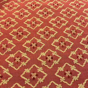 ITALIAN JACQUARD-BLACK//RED DRESS FABRIC