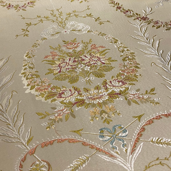 Silk Lampas Fabric Etsy