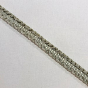 Scalamandre Grey &quot;PALLADIO&quot; French Passementerie Scroll Gimp Braid Trim - V782 - Retails 62.00 yd - 1/2&quot; Wide - Below Wholesale - 4.2 yds