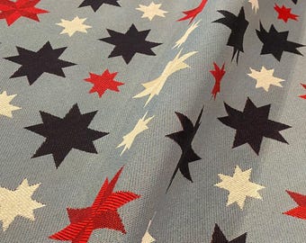 Sunbrella Red White & Blue "PATRIOT" Americana Patriotic Vintage Stars Solution Dyed Acrylic Woven Indoor - Outdoor Fabric - 7.6 yds