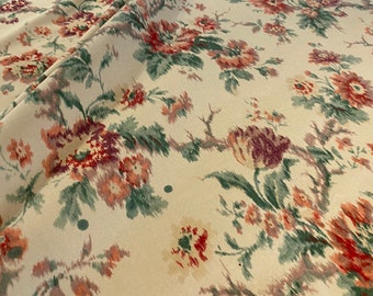 Mulberry / Lee Jofa Cherry Blackberry "FADED FLOWERS" Linen Cotton Velvet Fabric - FD194-V51 - Retails 156.00 yd - Below Wholesale - 15 yds