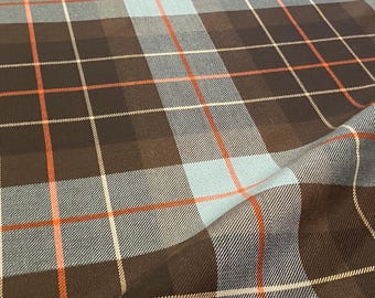 Lee Jofa Walnut "CECIL WOOL PLAID" English Wool Tartan Plaid Fabric - 2004014-56 - Retails 348.00 yd - Below Wholesale - 4.1 yds
