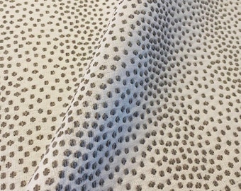 Kravet Design Pewter "CHENILLE DOTS" Spotted Striped Woven Chenille Fabric - 34710-11 - Retails 197.00 yd - 9.5 yds