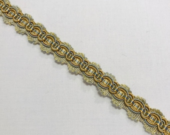 Houles Sky Gold on Mineral "MONTESPAHN GIMP" French Passementerie Trim - 31090-9912 - Retails 38 yd - Below Wholesale - 7 yds - 2 AVAILABLE